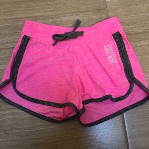 Justice Pink Athletic Shorts with Charcoal Trim Size 8